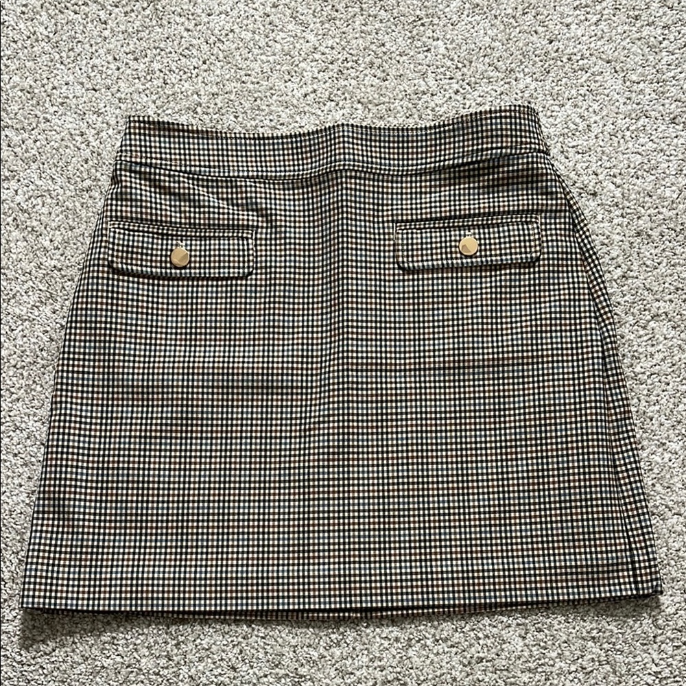 LOFT Checkered Skirt